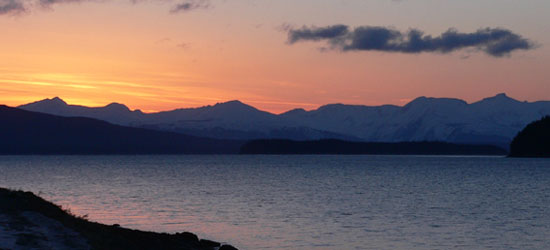 alaskan sunset gastineau channel southeast alaska